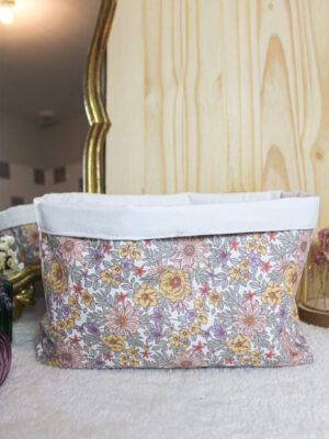 Panière ouverte en tissu format L comme solution de rangement, le plus grand format.