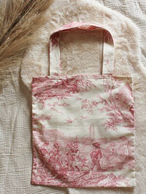 Photo du tote-bag Jimmy fabriqué en toile de jouy.